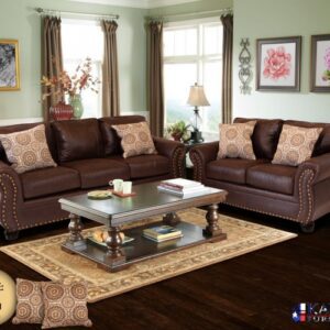 San Miguel Brown Sofa & Loveseat